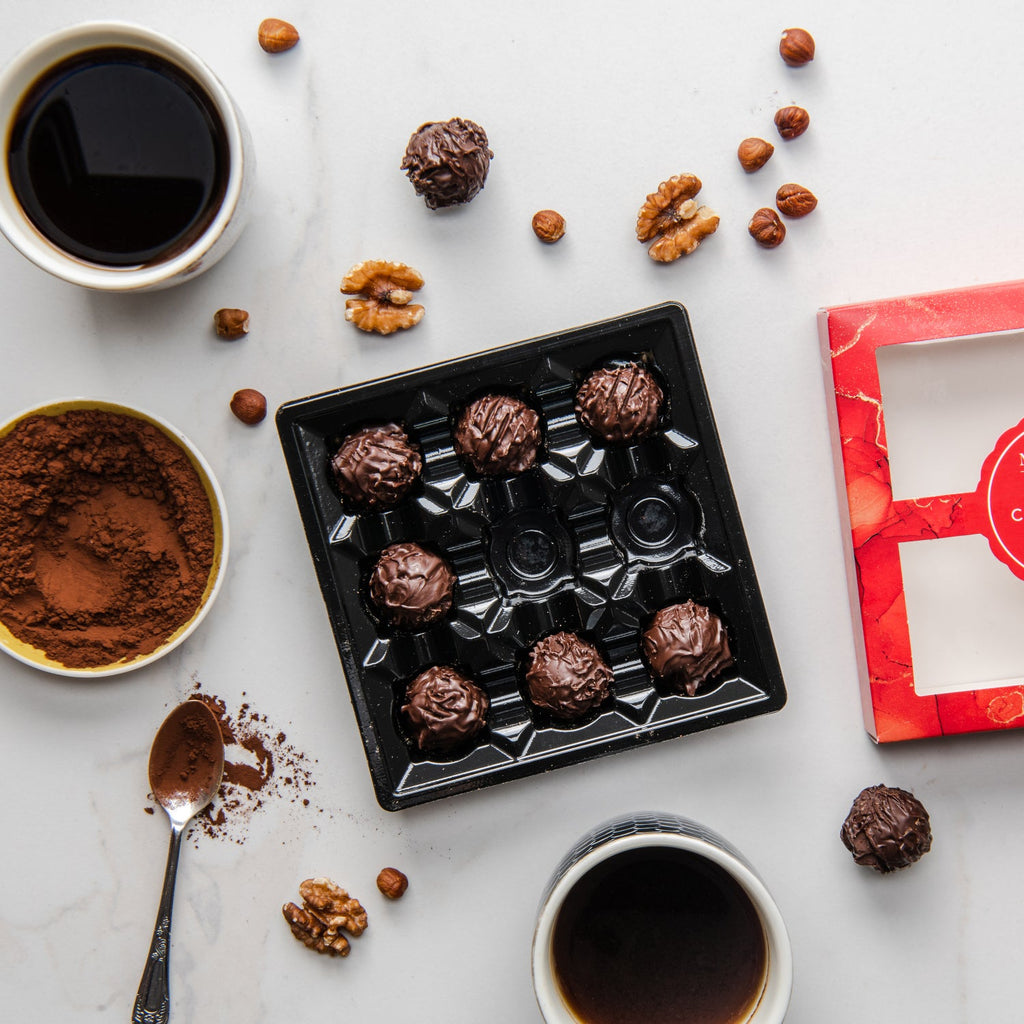 Chocolate Taster Pack Dark Chocolate Truffle filled with Hazelnut Pr